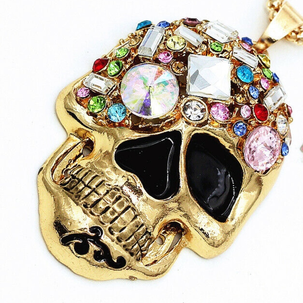 Statement Sugar Skull Pendant NWT - Picture 2 of 4
